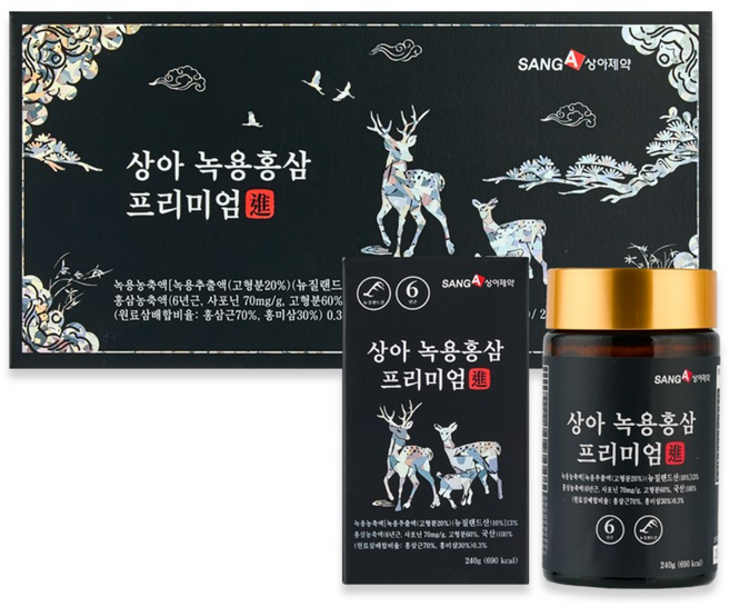 상아제약 녹용 홍삼 프리미엄진, 1박스, 960g
