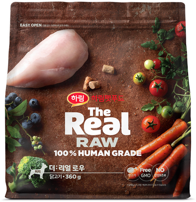 하림펫푸드 퍼피 더리얼 로우 동걸견조 사료, 닭, 360g, 1개