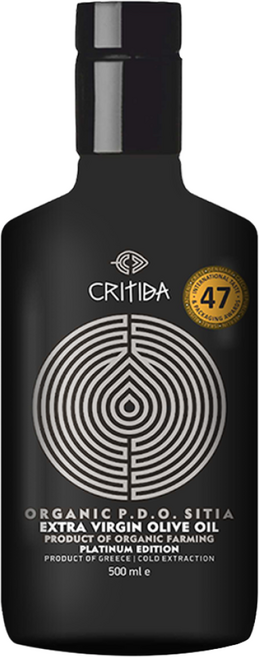 크리티다 유기농 엑스트라버진 올리브오일 100% DOP인증 PDO 올가닉 디오피 올리브유 산도 폴리페놀, 1개, 500ml
