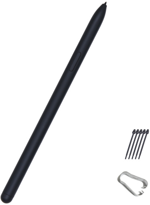 코즈믹스트링 갤럭시탭 S6 7 8 9 10 11 호환 S펜 + 펜촉5개, 1개, 블랙(일반형필압미지원)