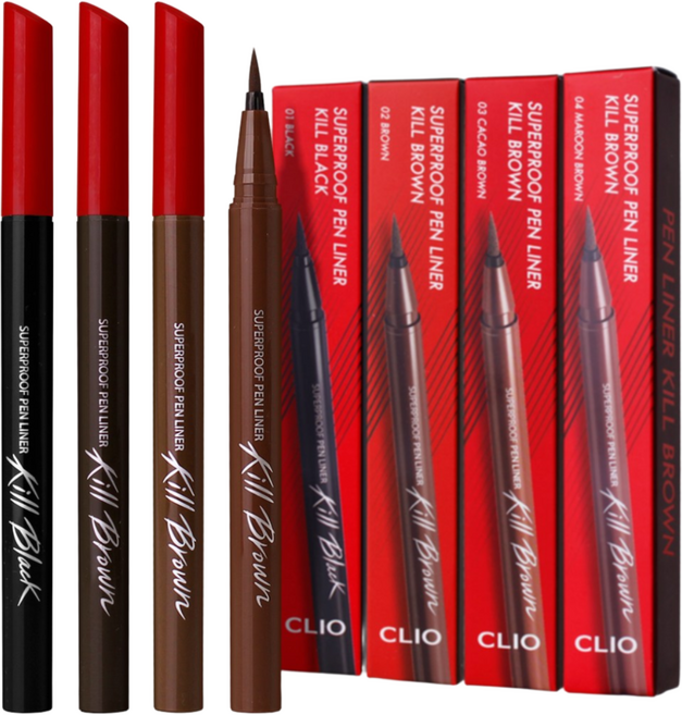 클리오 수퍼프루프 펜 라이너 0.55ml, 002 브라운, 1개