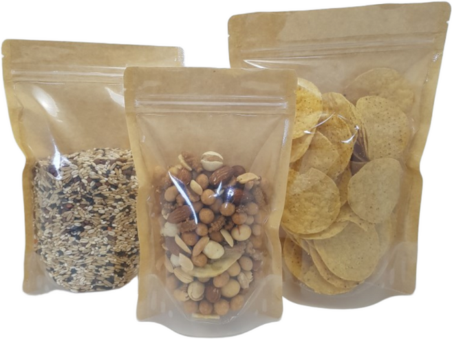 바이올팩키지 크라프트 스탠딩지퍼백 대(18x26) 100매, 대(L), 100개입, 1개