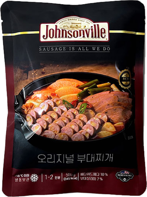 쟌슨빌 오리지널 부대찌개500g 5팩+라면사리 5개, 500g