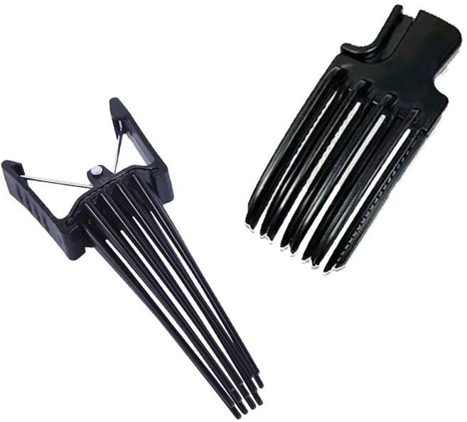 너츠 앞머리 볼륨 집게 2종 뿌리볼륨 헤어볼륨핀, 1세트, 블랙