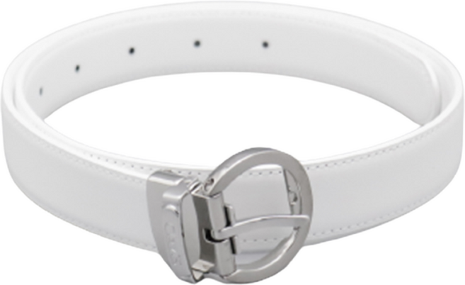 클라비스 의료기기 벨트 파워벨트 골프벨트 남자 가죽 벨트 근육통완화 식약처 의료기기, 화이트, 1개