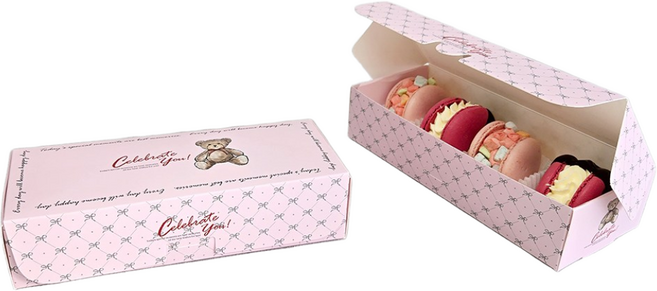 서흥이앤팩 휘낭시에 마들렌 쿠키 다쿠아즈 마카롱 구움과자 상자, 400개, 베어리본