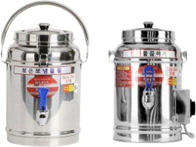 라이프앤굿 스텐 SUS304 27종 보온보냉물통 육수통//전기물통 전기물끓이기 6호(6L), 전기물끓이기 8호