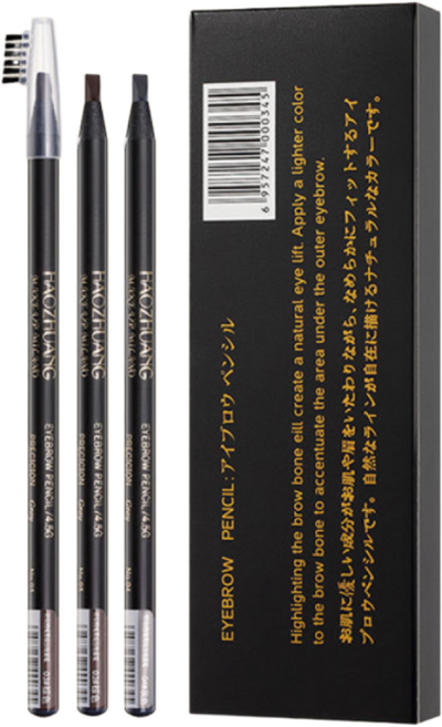 반영구 타투 밀라노 디자인 펜슬, 브라운, 3개