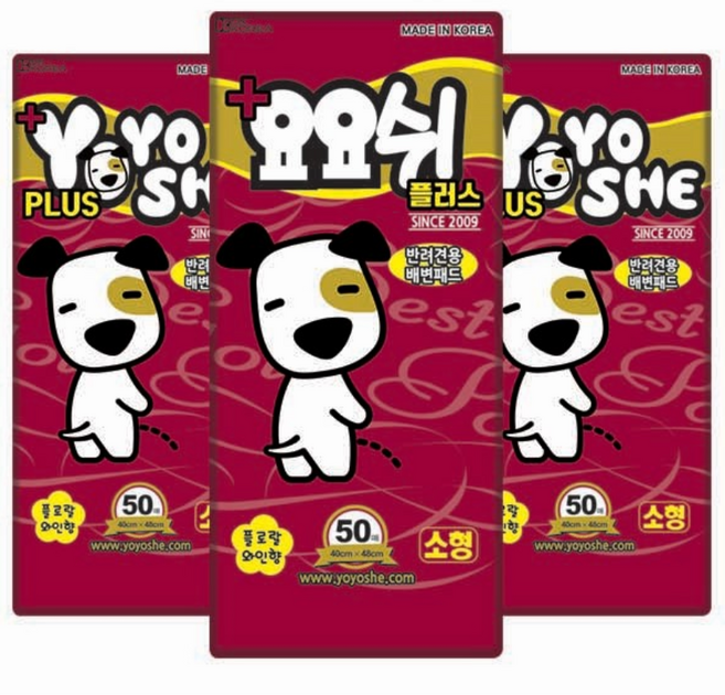 요요쉬 플러스 배변패드 플로랄와인향, 50개입, 3개