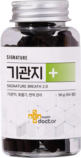마이펫닥터 강아지 시그니처 기관지 2.0 영양제 96g, 64정, 호흡기/기관지, 1개 - 쿠팡