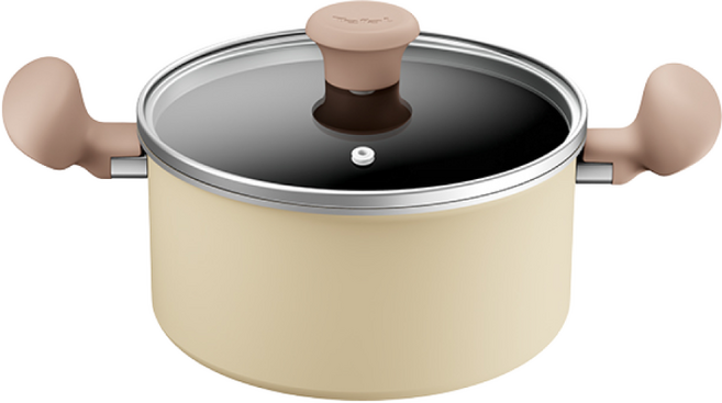 테팔 인덕션 티타늄 데이지 양수냄비, 20cm, 베이지 (Beige), 1개