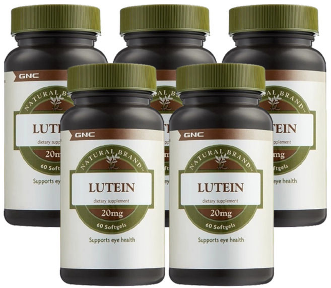 GNC 네츄럴 브랜드 루테인 20mg, 60회분, 5개