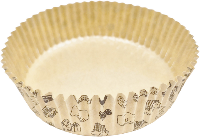 제이제이 원형 PET 코팅 머핀컵 (Circle) 80x25mm 100p, 100개, 원형80PET크라프트