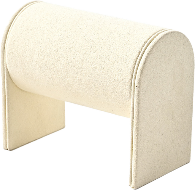 FANXI 원통 팔찌 진열대 우드 시계전시대 다기능 팔찌거치대 목걸이 보관함 고급 악세사리 진열대 선반 시계 수납함 시계받침대 도매 매장 전시용 보석 장식용 기념일 선물용, 베이지, 1개