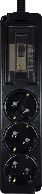 탭앤탭 고용량 멀티탭 4000W 에어컨 건조기 세탁기 대형가전 배선차단/누전차단 2구/3구 블랙, 1개, 누전 차단 3구 블랙, 5m