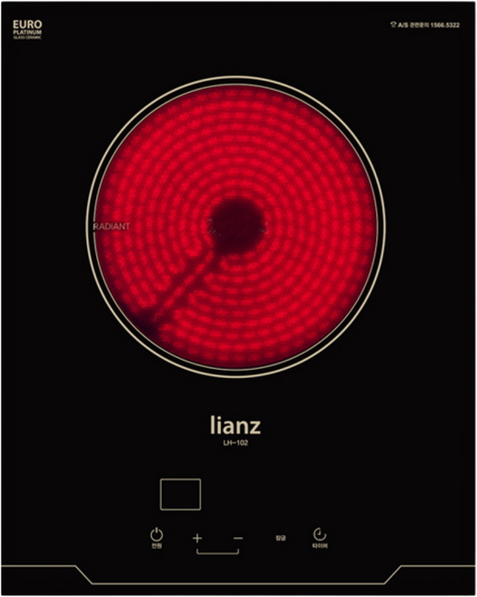 리안츠 1구 빌트인 하이라이트 전기레인지 자가설치 LH-102, 리안츠 LH-102