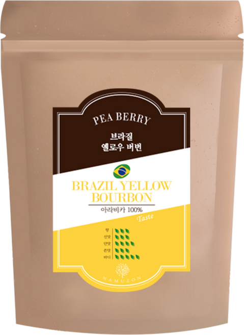[기본 원두] 피베리 브라질 옐로우 버번_홀빈, 1개, 500g, 홀빈(분쇄안함)