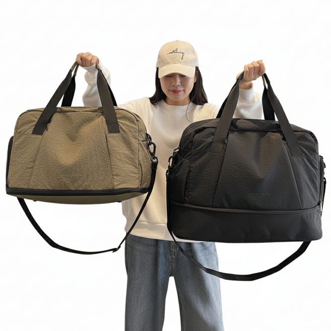 오션위크 확장형 여행용 보스턴백 캐리어 결합 보조가방