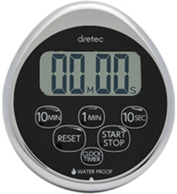 드레텍 디지털욕실시계, 블랙