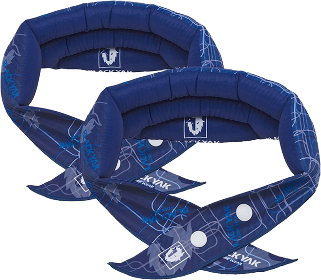 블랙야크 복주머니형 아이스 넥쿨러 2개입, 네이비, 2개