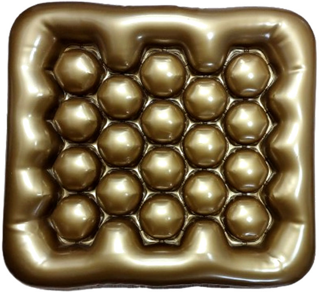 국산 쿠션 있는 물 공기방석 수험생 운전자 캠핑 에어 쿨링 방석, 럭셔리골드