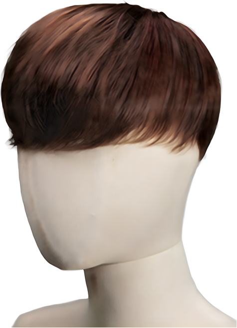 남성용 베이직 탈모 정수리 커버 투블럭 가발 L, 허쉬브라운, 1개