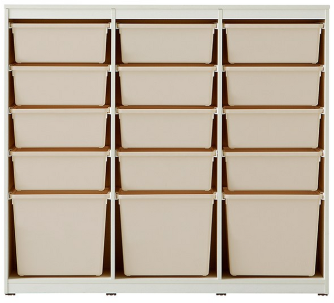 한샘 샘키즈 수납장 1305 뉴트럴베이지, (몸통)크림화이트 (박스)올베이지(A), 5단