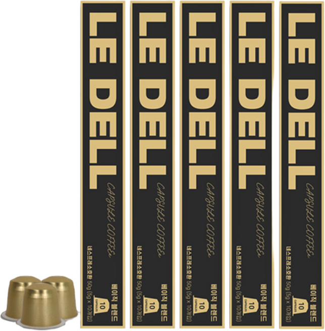 르델 캡슐 커피 네스프레소 호환 [베이직블렌드 50캡슐], 5g, 5개, 10개입