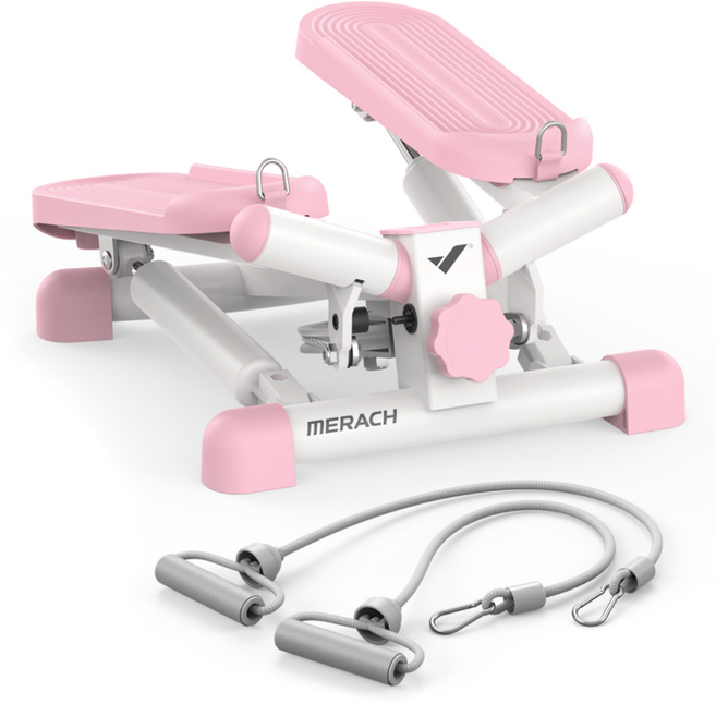 메라치 미니 스텝퍼 + 탄성밴드 세트 MR-2354, 핑크