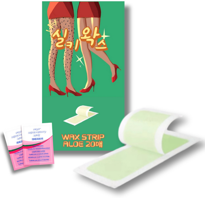 실키왁스 제모패드 알로에 왁스스트립 20매, 1개