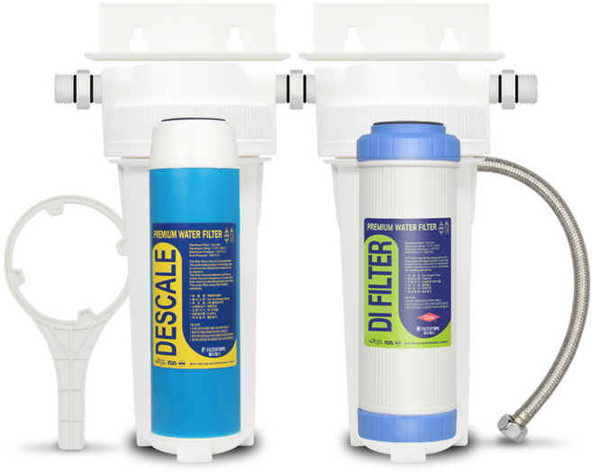 하우징 석회 이온 연수기 DIY 세트 대용량 연수기 석회스케일제거 샤워기 세탁실 지하수, 1개