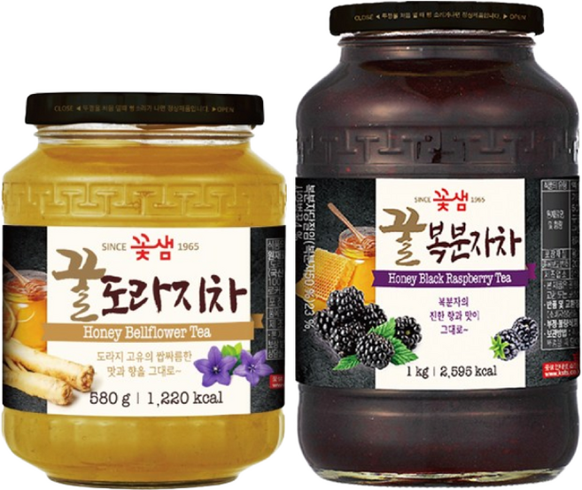꽃샘 꿀도라지차 580g *꿀복분자차 1kg, 1개, 1개입