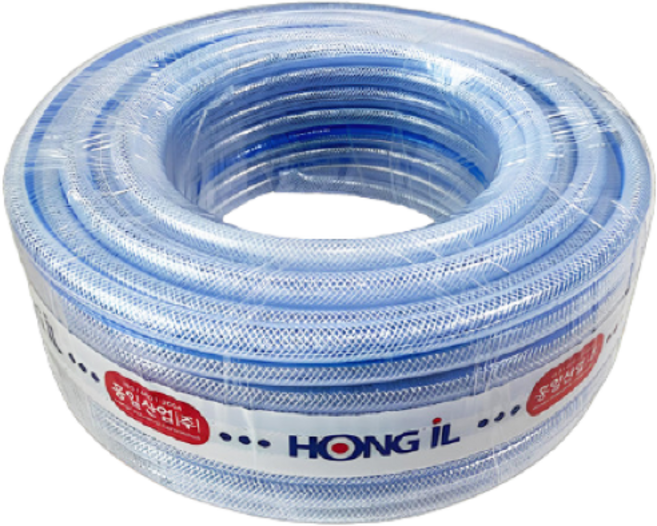 홍일 편사 내압 호스 19mmx45M 무독성 가정용 농업용 공업용 국산 일반 물호스, 1개