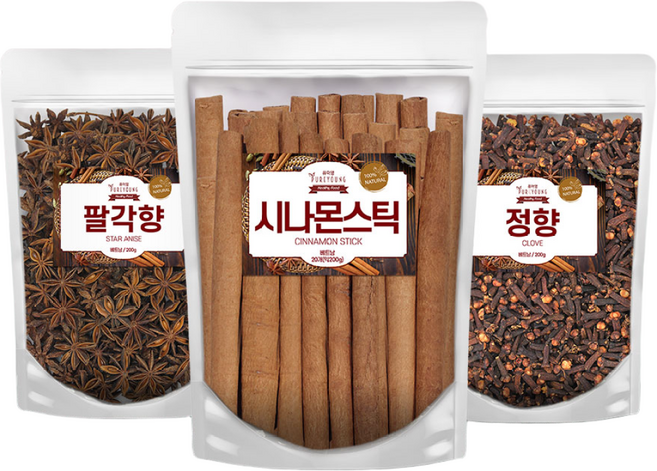 퓨어영 뱅쇼 만들기 뱅쇼재료세트 시나몬스틱 정향 팔각향, 1세트, 600g