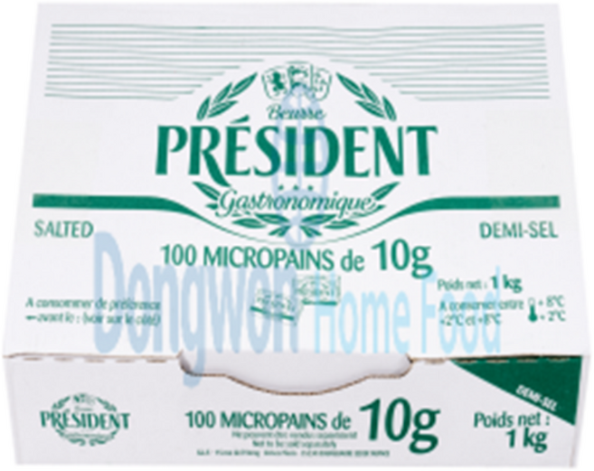 프레지덩 프렌치 버터 포션 가염, 100개, 10g