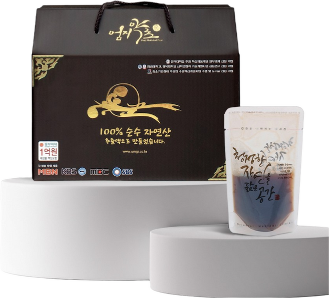 엄지약초 자연산 고농축 흰민들레즙 진액 엑기스 90ml 60포- 25%, 60개