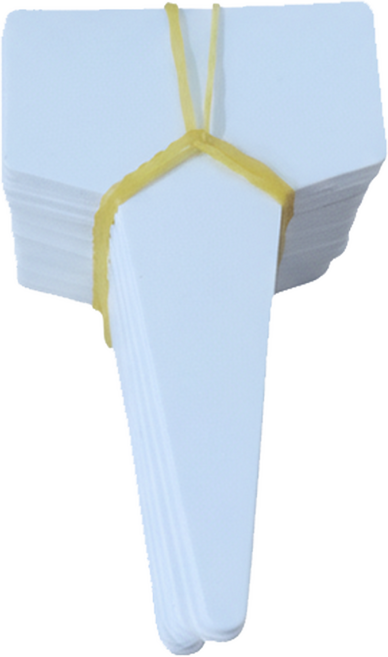 무지 식물이름표 (소) X 100개 - 화분 식물 이름표 라벨 꽂이 칼라 컬러 분갈이 네임텍, 4T(소) 4.2cm 100장