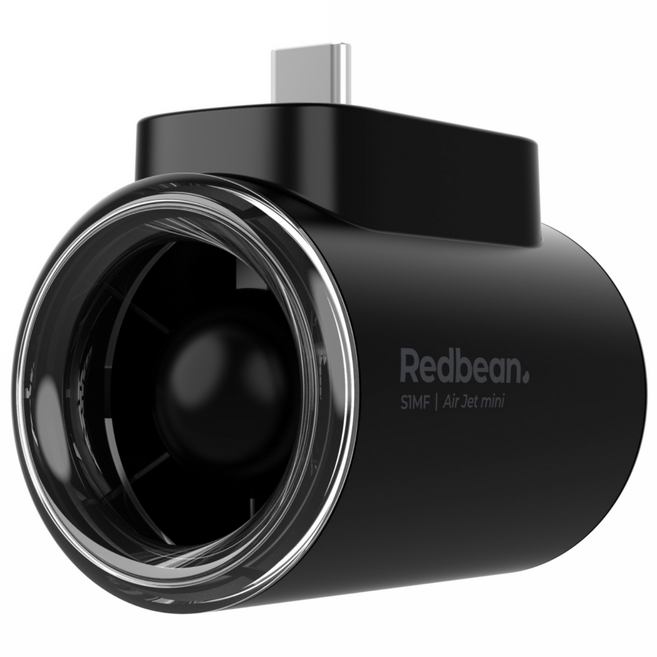 레드빈 USB-C 폰풍기 스마트폰 직결 선풍기 휴대용 냉각 손풍기 미니손풍기 RDS1MF, 블랙, 1개