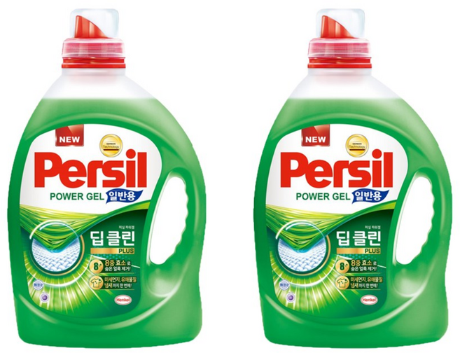 퍼실 밀리언 파워 젤 일반용 액상세제 본품, 2개, 2.2L