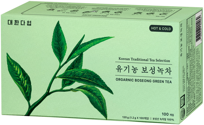 대한다업 유기농 보성녹차, 1.2g, 100개입, 1개