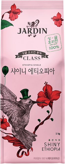 쟈뎅 클래스 샤이니 에티오피아 싱글오리진 원두, 홀빈(분쇄안함), 1kg, 1개