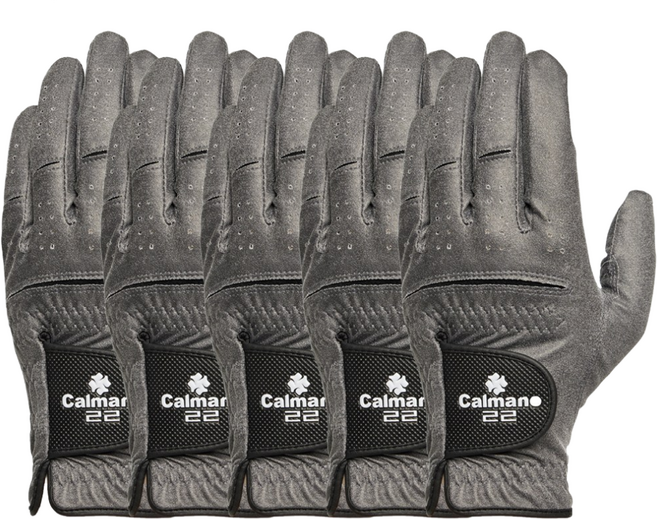 칼마노 극세사 골프장갑 그레이 남성용 5장세트, 5개