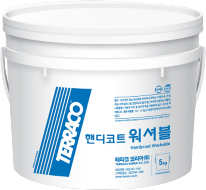 테라코 핸디코트 워셔블 5kg 친환경 내부용 퍼티, 백색, 1개