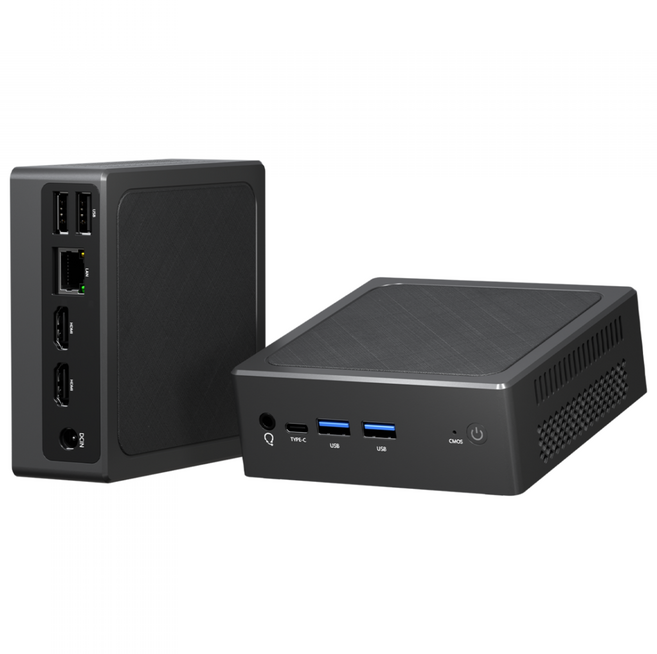 QN 미니pc 인텔 12세대 N150 홈 오피스 게임 데스크탑 컴퓨터 WIN11Pro WiFi5 BT4.0 RJ45 LAN 듀얼 스크린 4K, WIN11 Pro, 512GB, 16GB, 회색