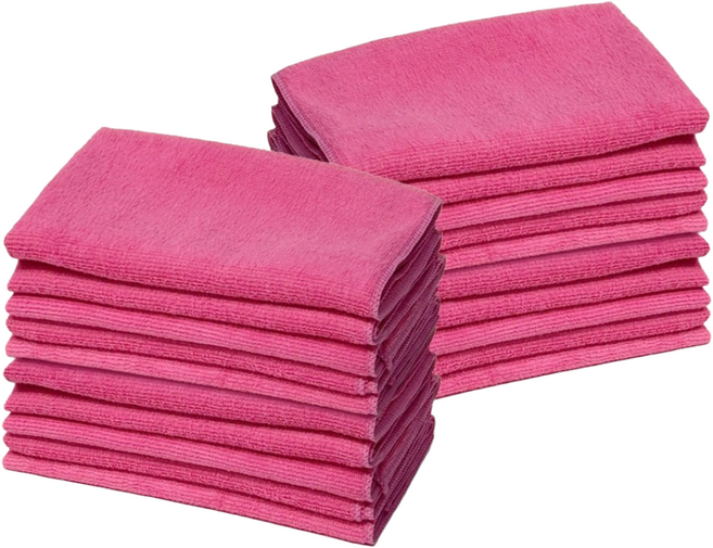 크린핏 경편 극세사 손걸레 40x60, 분홍, 20개