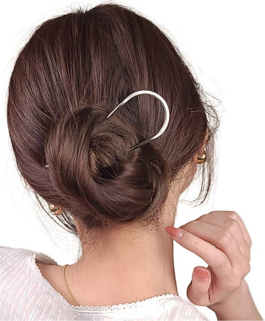 초콜리트쥬얼리 2개1세트 스탠디 슬림 메탈 유핀 12cm 데일리 헤어비녀