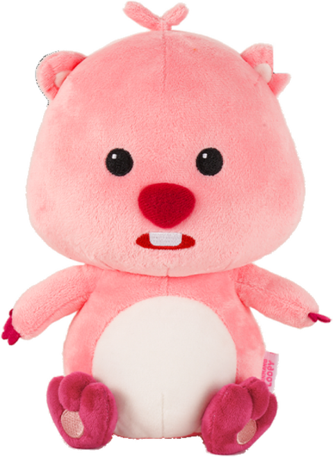 [루피 정품 인형] 뽀로로 캐릭터 봉제인형 귀여운 인형 장난감 어린이 선물용 애착인형 베개형 미니쿠션 캐릭터 굿즈 수집용 데스크 장식용 루피 피규어 여아 선물, 앉아있는 인형