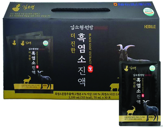 김소형원방 더진한 흑염소진액, 2.1L, 2개