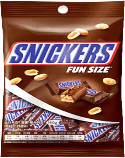 스니커즈 펀사이즈 160g, 1개