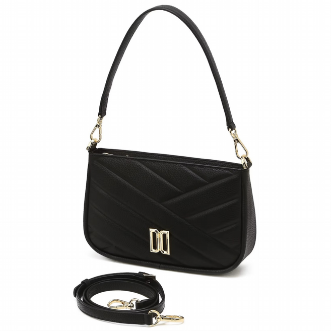 닥스 스테디셀러 여자 블랙 퀼팅패턴 소가죽 숄더백